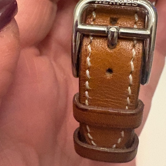 Hermes Kelly Paris Swiss made brown and silver watch. - Picture 3 of 9